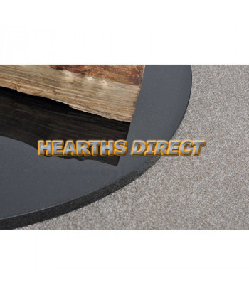 Small Standard Polished Black Granite Hearth