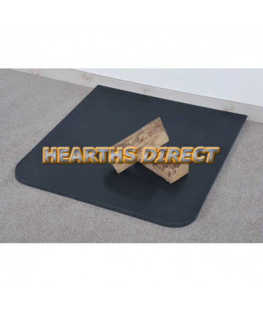 Small Standard Honed Black Granite Hearth